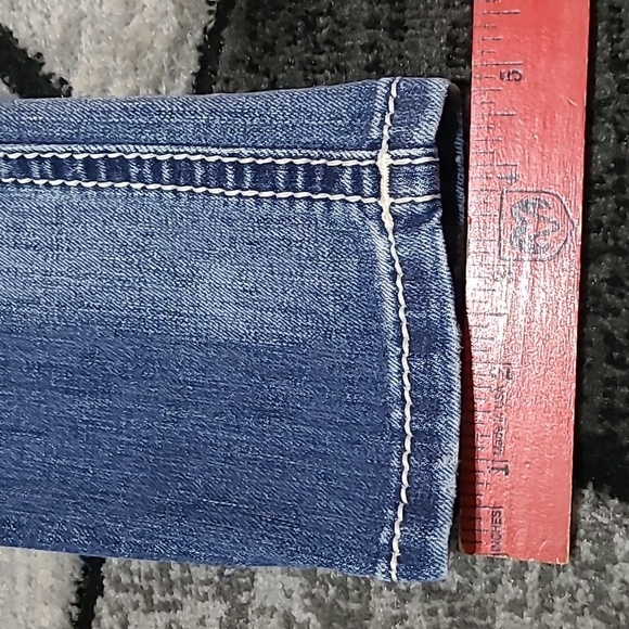 MISS ME DESTRUCTION PATCHWORK MID-RISE SKINNY DENIM JEAN - Picture 4 of 12